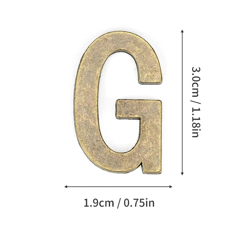 Metal Self Adhesive House Number English Alphabet Letters for Apartment Room Door Plate Table Mailbox Number Stickers 3*2cm