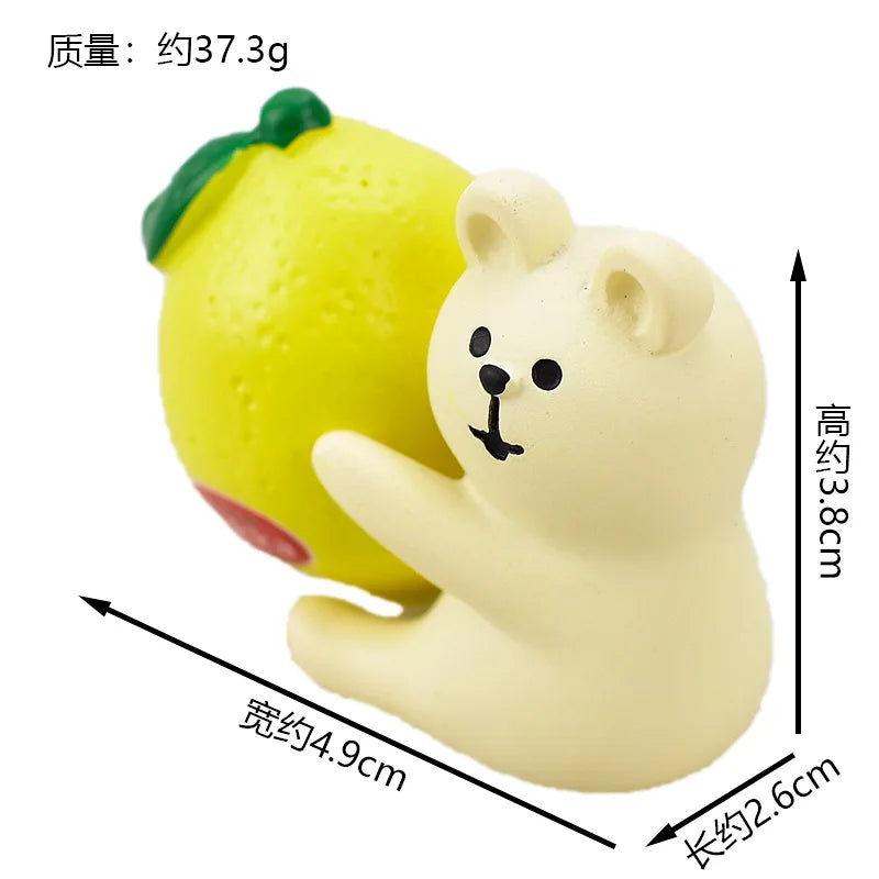 ZAKKA Cute Drinking Cat Figuines Shiba Inu Soak In The Bath Resin Model Pomelo Tree Fairy Garden Home Desktop Decoration gifts