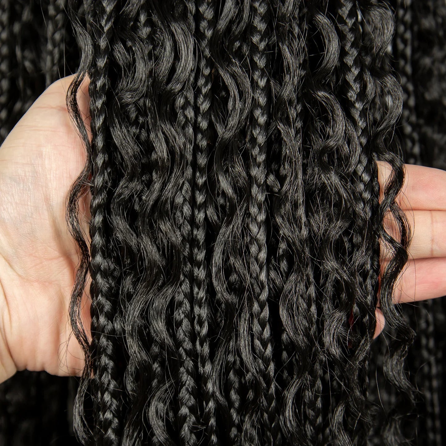 Transparent Full Lace Goddess Boho Box Braids Wig with Baby Hair