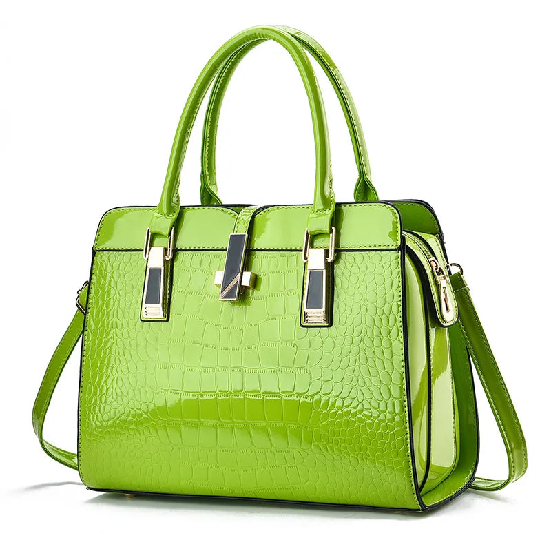 Luxury Brand Designer Women's Handbag | Large Capacity Single Shoulder Crossbody Bag & Crocodile Pattern Commuting Tote