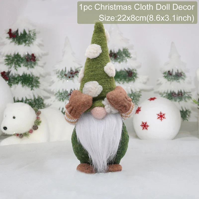Santa Claus Doll Chirstmas Decorations Home 2025 Decor Table Elk Doll Christmas Ornaments Xmas Navidad Gifts Happy New Year 2026