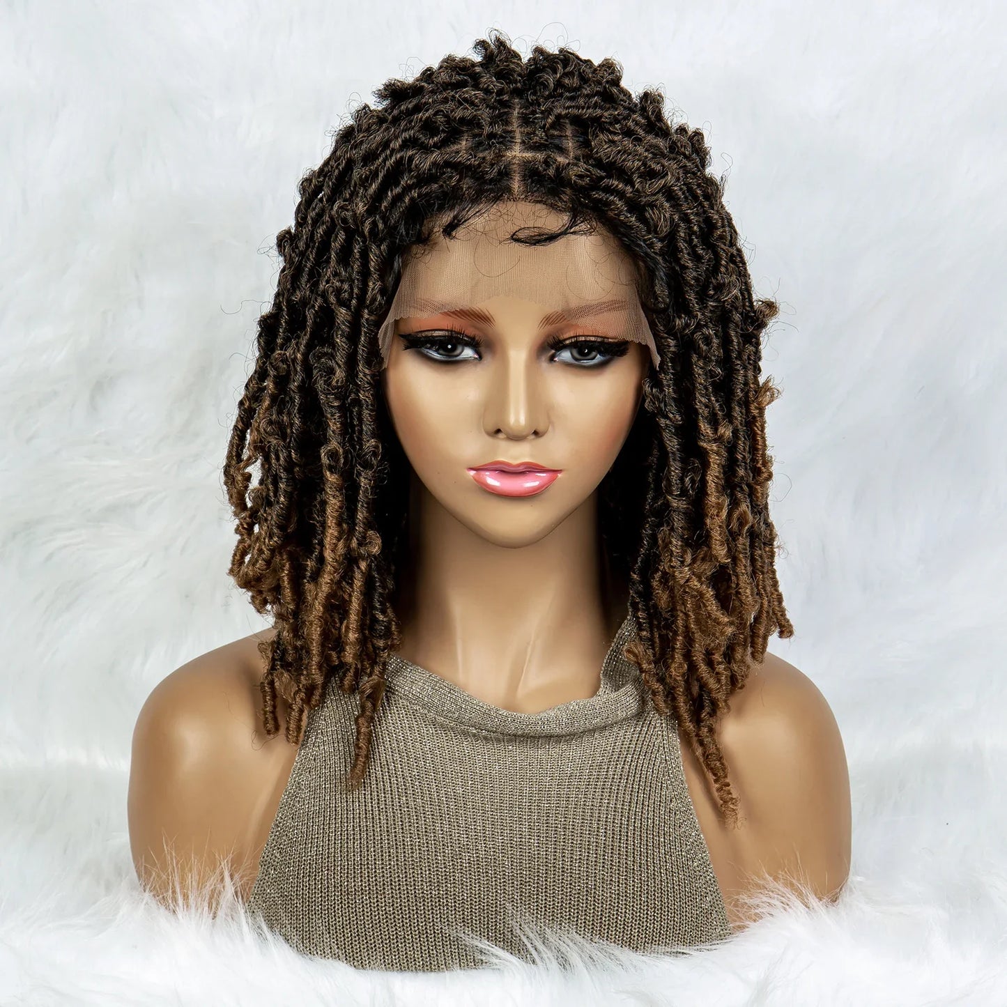 Lightweight Curly End Box Braids Wig | Lace Front