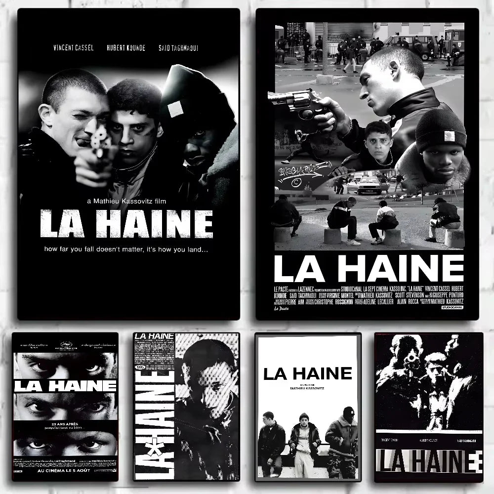 La Haine 1995 Movies Poster HD canvas painting home living room bedroom bar aesthetic decoration