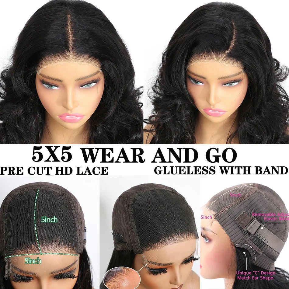 Vietnamese | 100% Raw Hair | Bouncy Loose | Wave | Pre Cut | Glueless | HD | Lace Closure | Wear And Go | 100% Human Hair Wigs