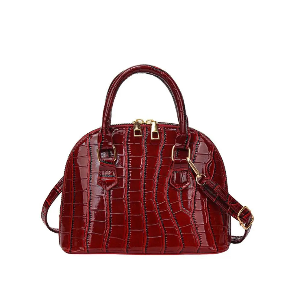 Retro Fashion PU Leather Shoulder Bag | New Women's Waterproof Crocodile Pattern Versatile Crossbody Bag
