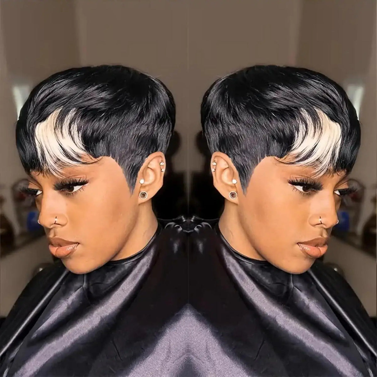Luxury 26 Inch Kinky Straight Headband Human Hair Wig | Glueless Machine Made Natural Look Wig