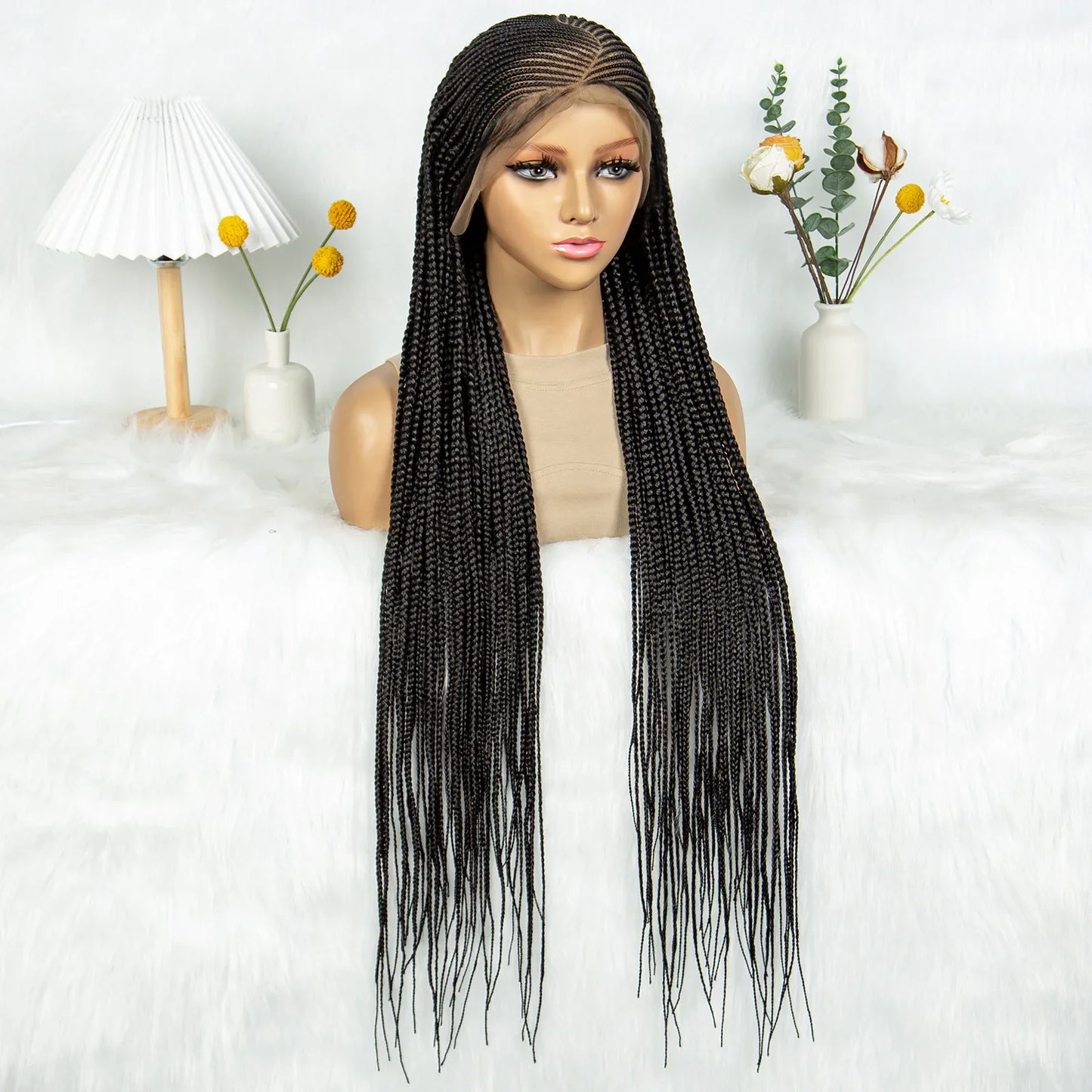 Fulani Cornrow Box Braids Wig | Full Lace Front | Baby Hair | KIMA Synthetic