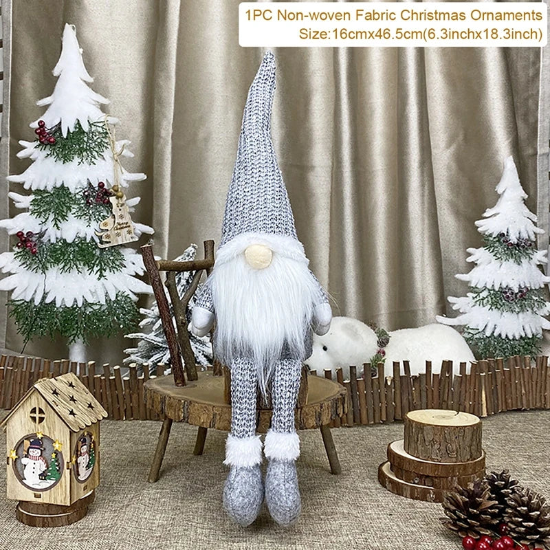 Santa Claus Doll Chirstmas Decorations Home 2025 Decor Table Elk Doll Christmas Ornaments Xmas Navidad Gifts Happy New Year 2026
