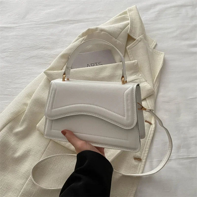 High-Quality PU Leather Handbag Purse | Women's Bag Solid Color Shoulder Crossbody Bags & Lady Messenger Small Tote for Women & Girls