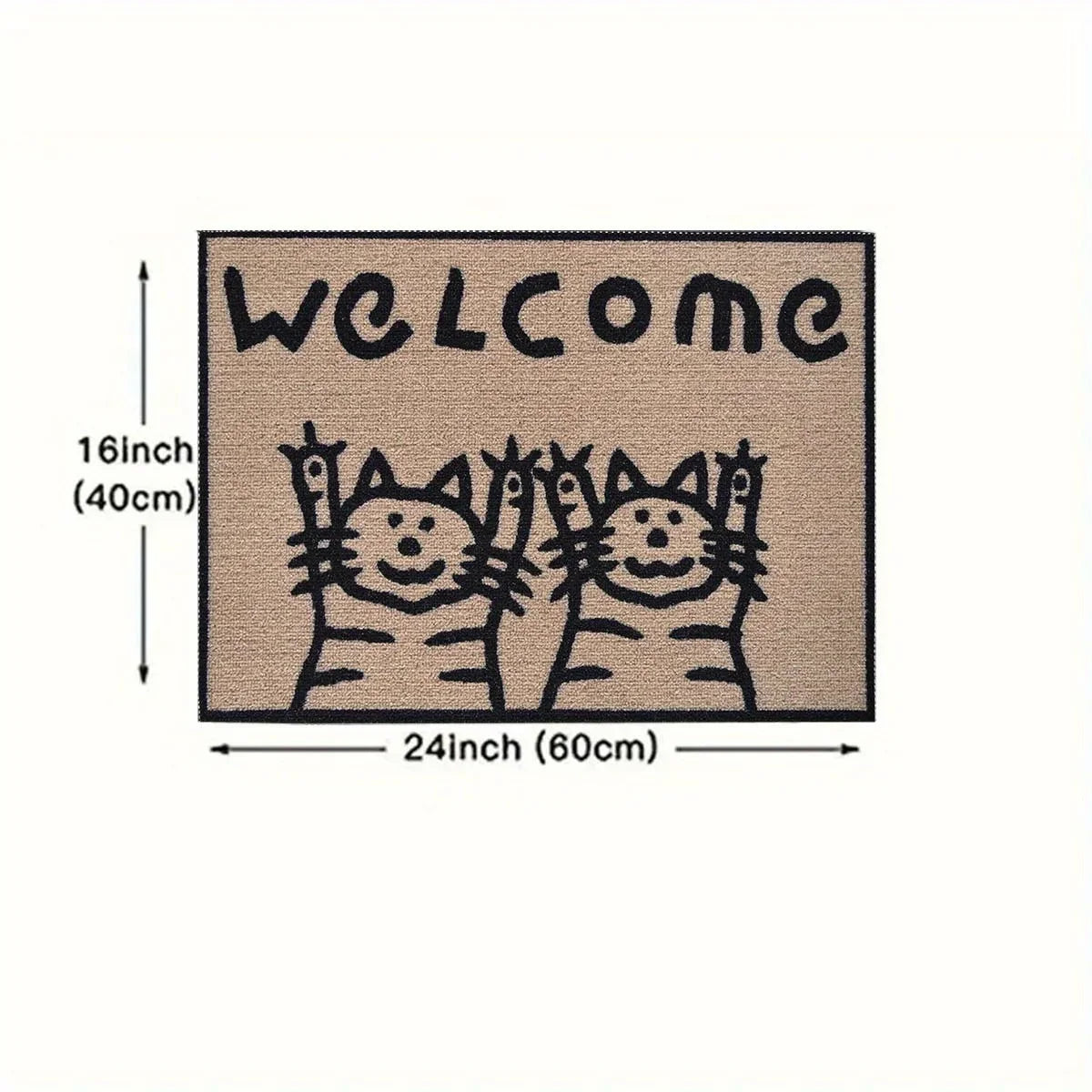 VIKAMA Simple Cat Carpet Stain-Resistant Doormat Welcome Mat Kitchen Rug Living Room Carpet Rug For Bedroom Home Decoration