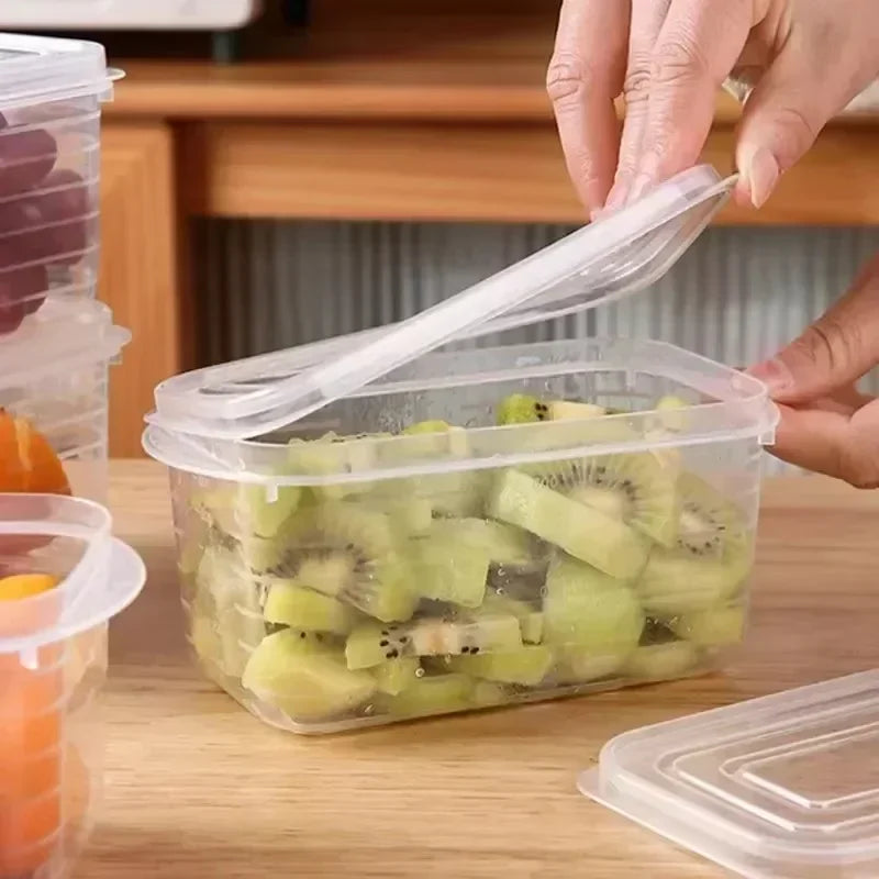 1/10PCS Refrigerator Freeze Meat Box Food Preservation Boxes Vegetable Fresh Storage Container with Lid Container Food Crisper