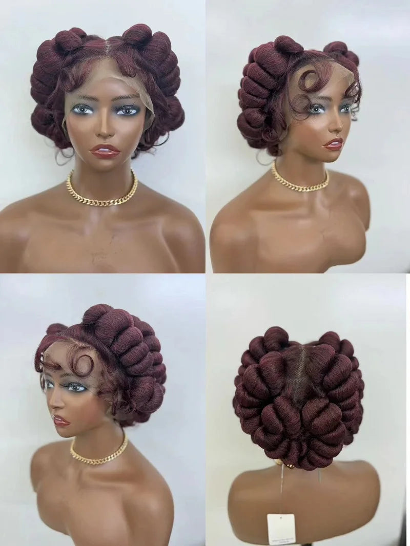 HD Full Lace Knotless Box Braids Wig | Handmade African Braiding Hair