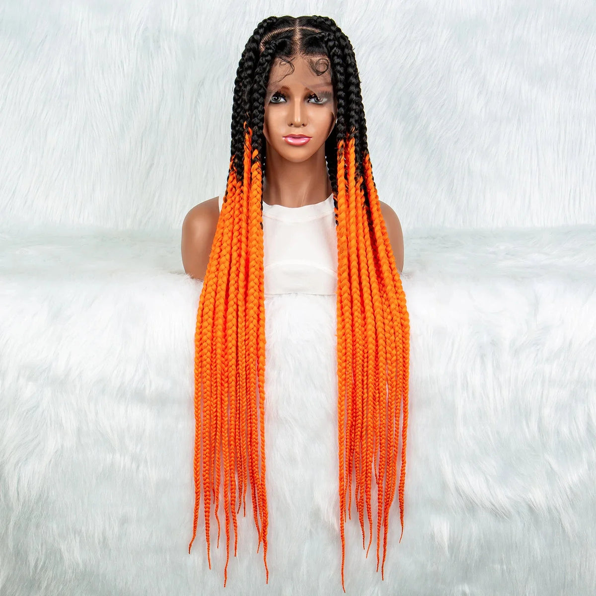 HD Lace Knotless Square Box Braids Wig | Full Lace | Baby Hair | Black Women