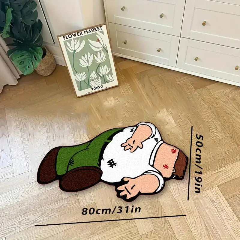VIKAMA Cartoon Human Pattern Bedroom Carpet Living Room Decorative Carpet Bedside Floor Mat Waterproof Home Decor