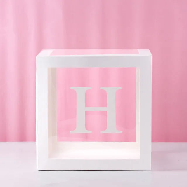 Birthday Balloon Boxes For Party Decorations 1st Happy Birthday Balloon Blocks Decor with ONE Letter Boy Girl Baby Shower Decor