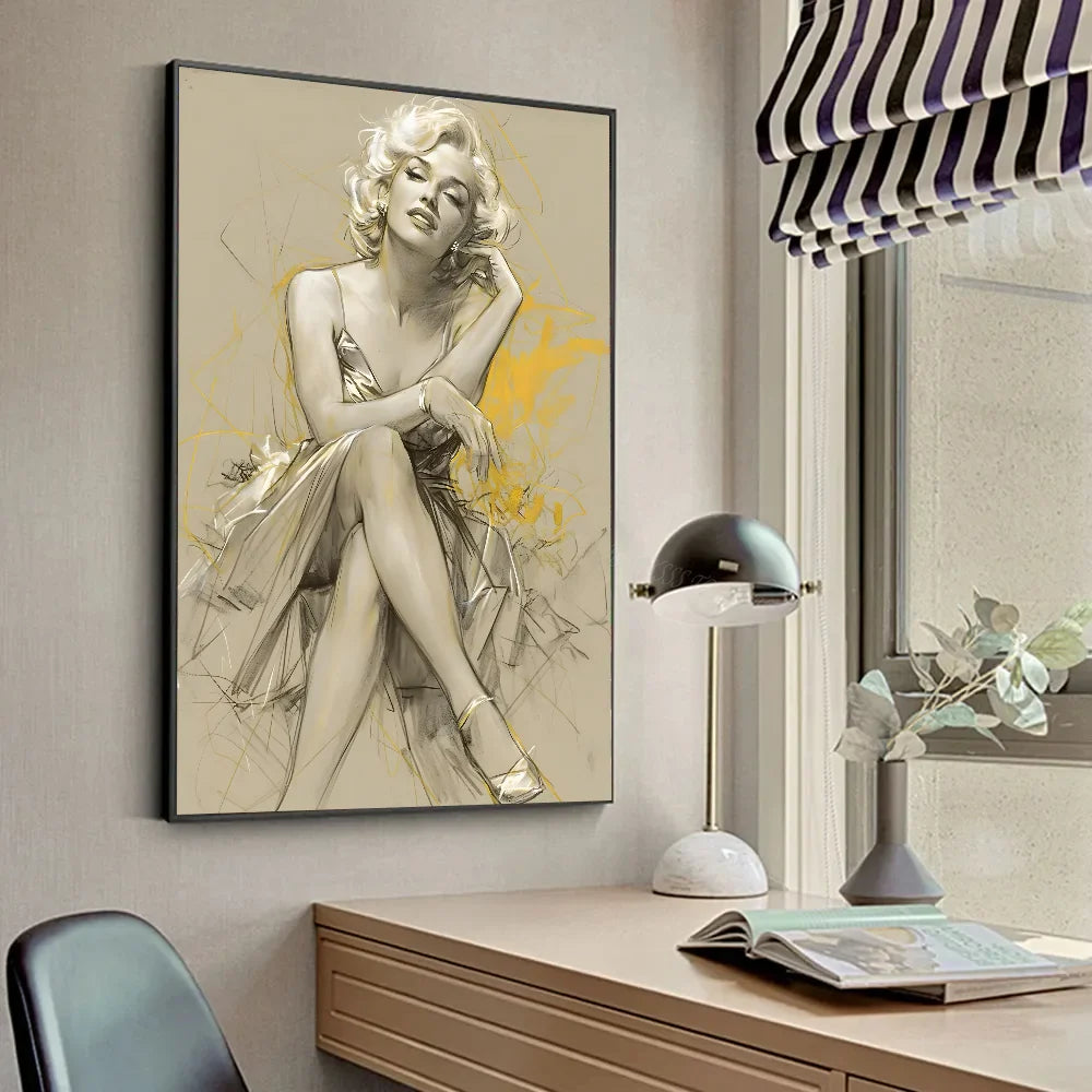 M-Marilyn Monroe  Poster HD Posters Home Room Bar Cafe Decor Art Wall Painting Picture