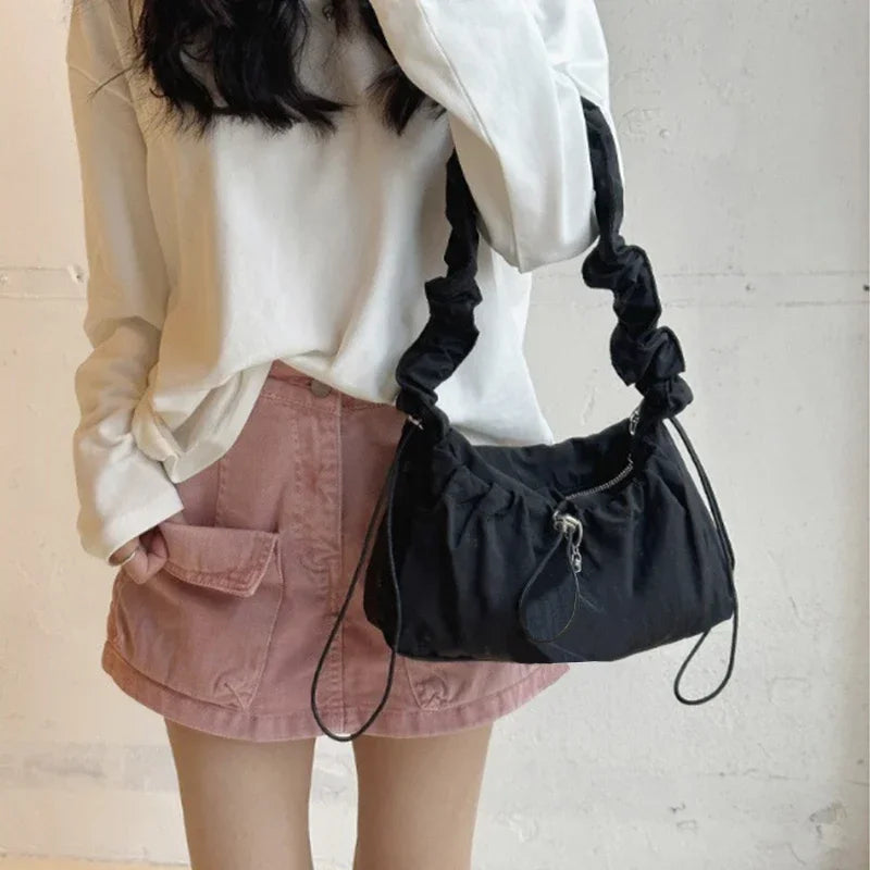 Simple Fashion Fold Shoulder Bag | Vintage Casual Designer Underarm Crossbody Bag (New Luxury High Quality Handbags & Purses)