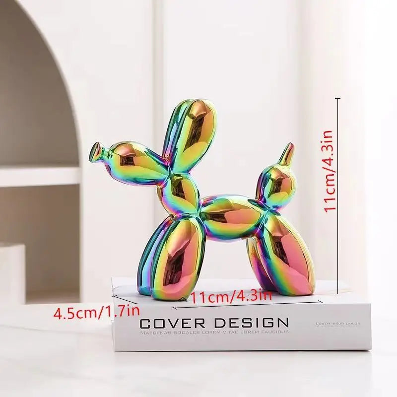 ceramics Balloon Dog Sculpture Home Decor room Decoration Accessories Office Nordic Animal Decorative Sculptures and Figurines