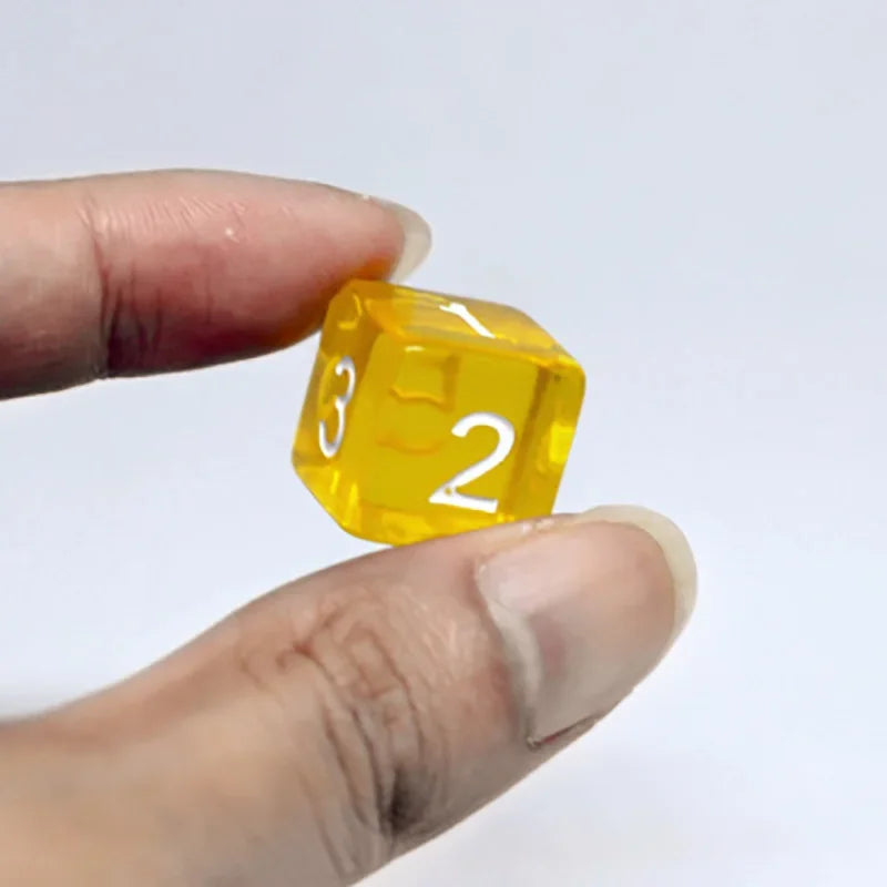 7 PCS/Lot Square Corner Dice Colorful Transparent Acrylic 6 Sided Dice  Club/Party/Family Games