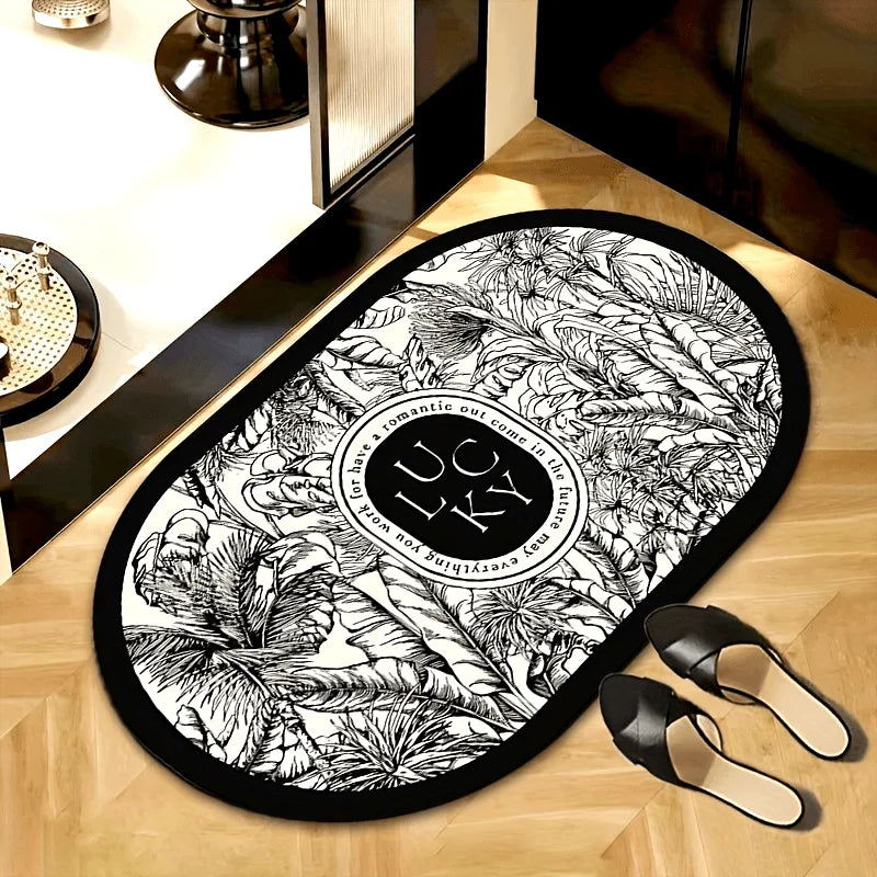 VIKAMA Lucky Luxury High-End Bathroom Mat Absorbent Floor Mat Non-Slip Wear-Resistant Doormat Rug For Bedroom Live Room Home Dec