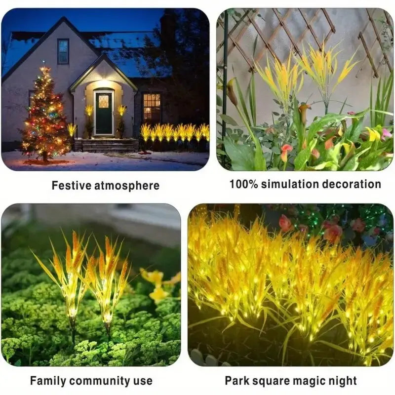 LED Solar Wheat Ears Stake Lights Outdoor Decoration Lawn Lamp Landscape Lighting For Garden,Lawn,Yard,Terrace,Balcony,Pathway
