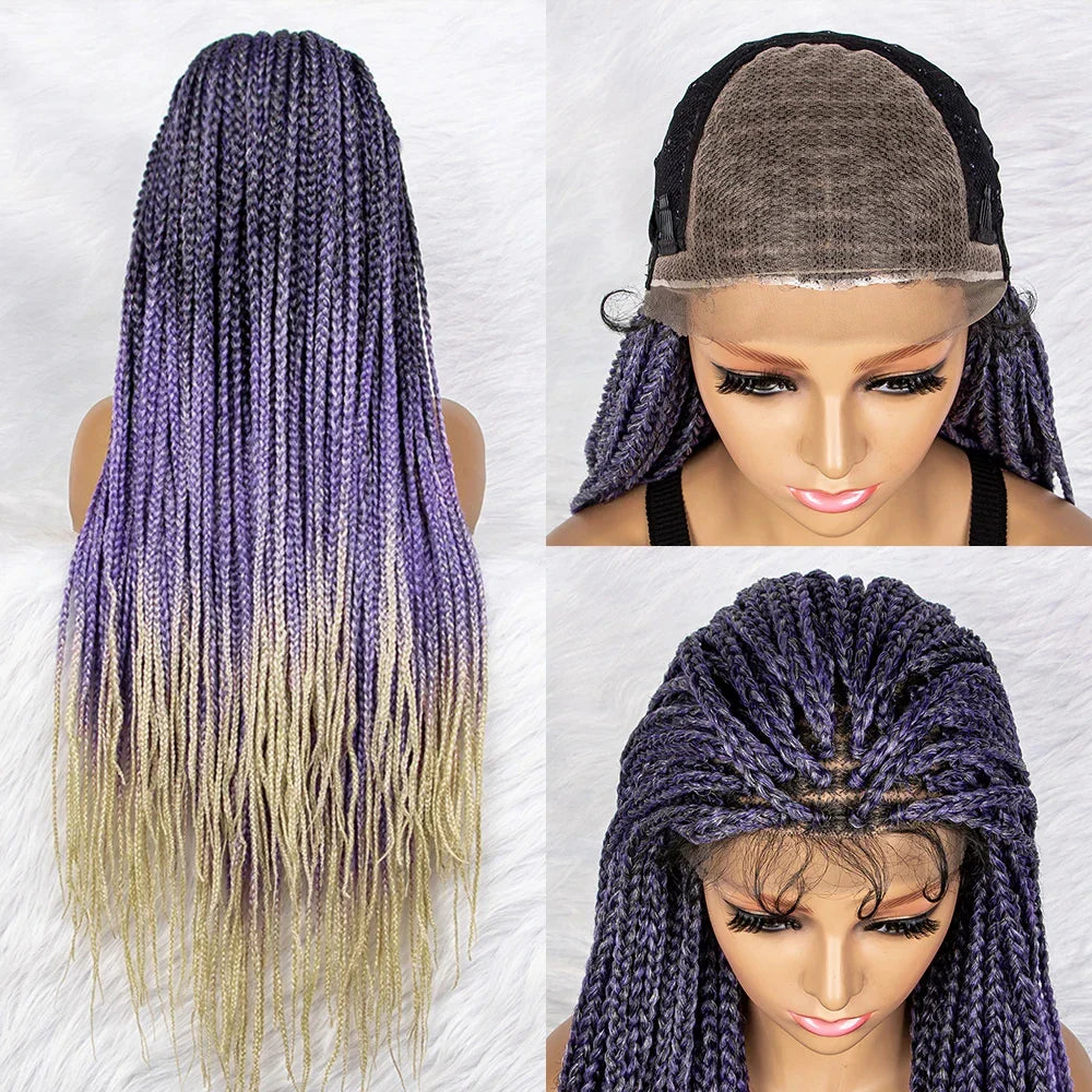 Gradient Color Knotless Box Braids Wig | 9x6 Lace Front