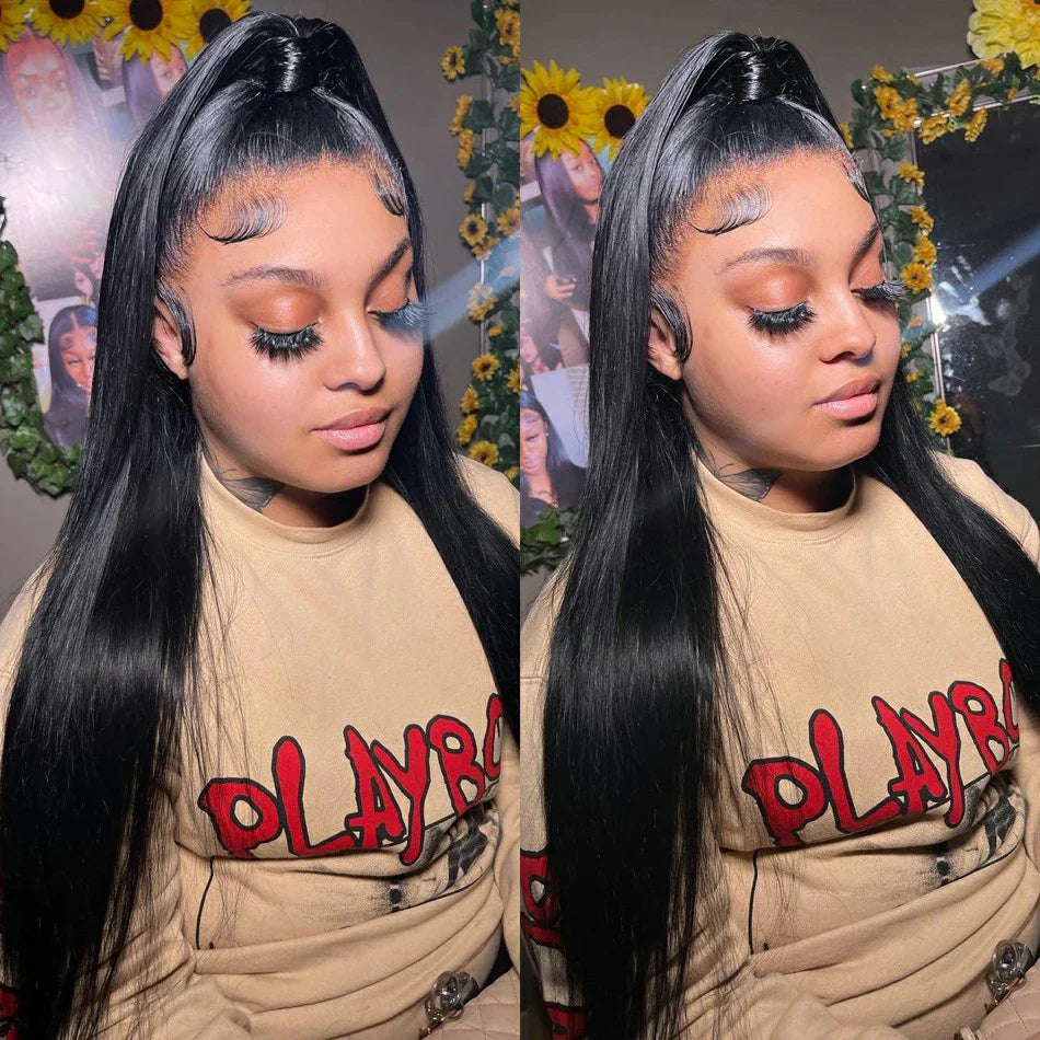 360 Lace Wig | Brazilian Bone Straight Hair | 13x6 & 13x4 Lace Frontal Wigs | 30-36 Inches