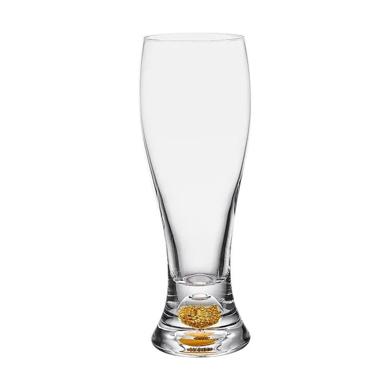 High-grade luxury gold leaf crystal glass craft beer mug large capacity beer mug beverage juice glass