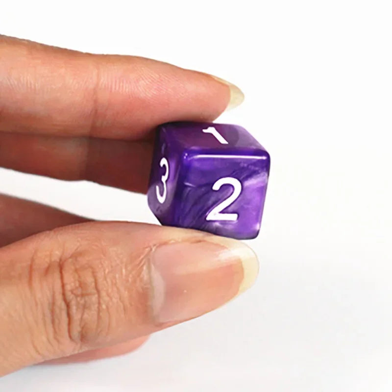 8 PCS/Lot Square Corner Dice Colorful Opaque Acrylic 6 Sided Dice  Club/Party/Family Games