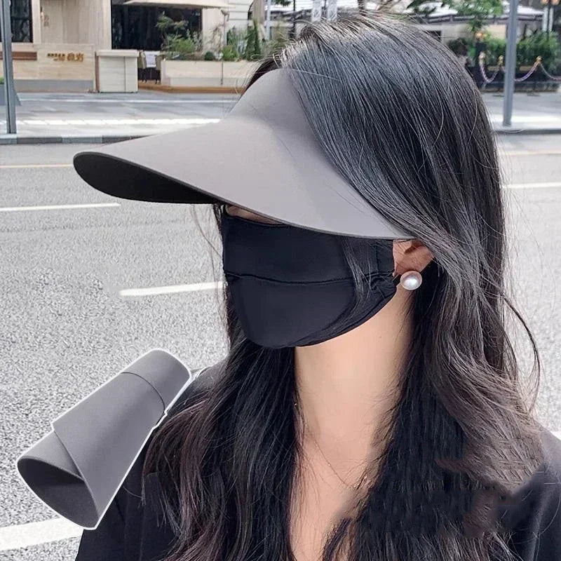 2025 New! Seamless Wide-Brim Foldable UV Sun Hat – Quick-Dry Nylon Travel Cap – No-Mark Design – Summer Gift for Women