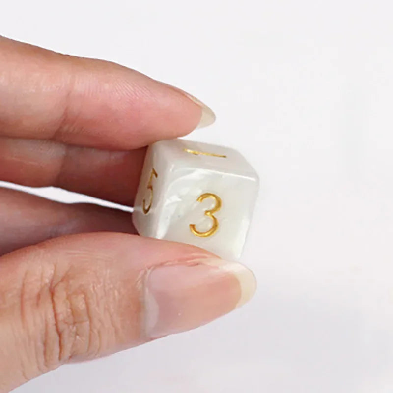 8 PCS/Lot Square Corner Dice Colorful Opaque Acrylic 6 Sided Dice  Club/Party/Family Games