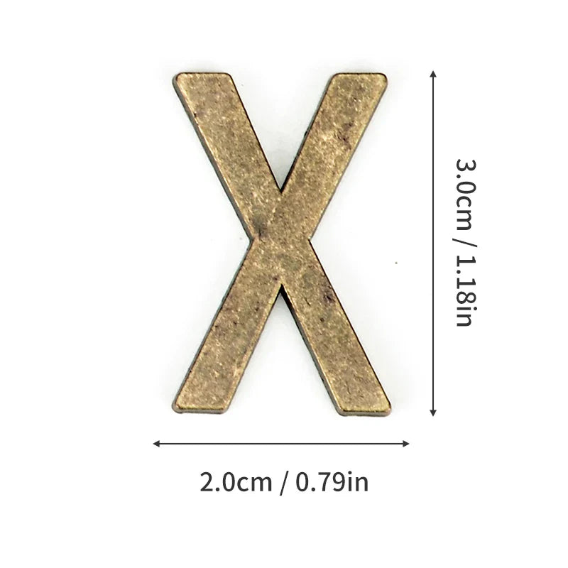 Metal Self Adhesive House Number English Alphabet Letters for Apartment Room Door Plate Table Mailbox Number Stickers 3*2cm