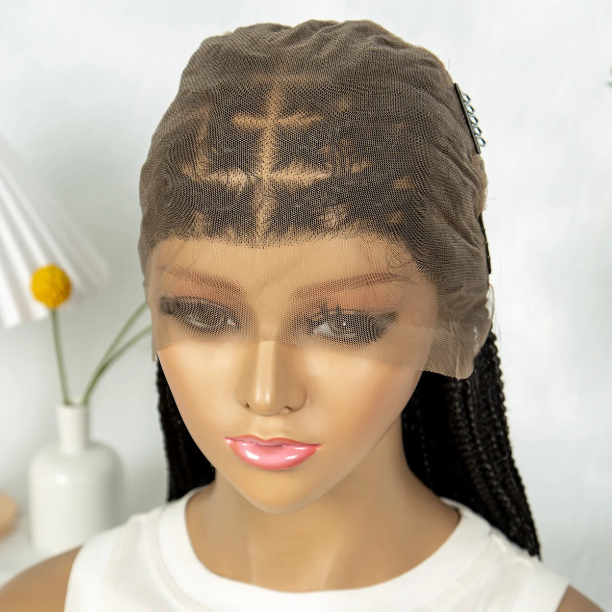 New HD Goddess Box Braids Wig | Transparent Full Lace Crochet