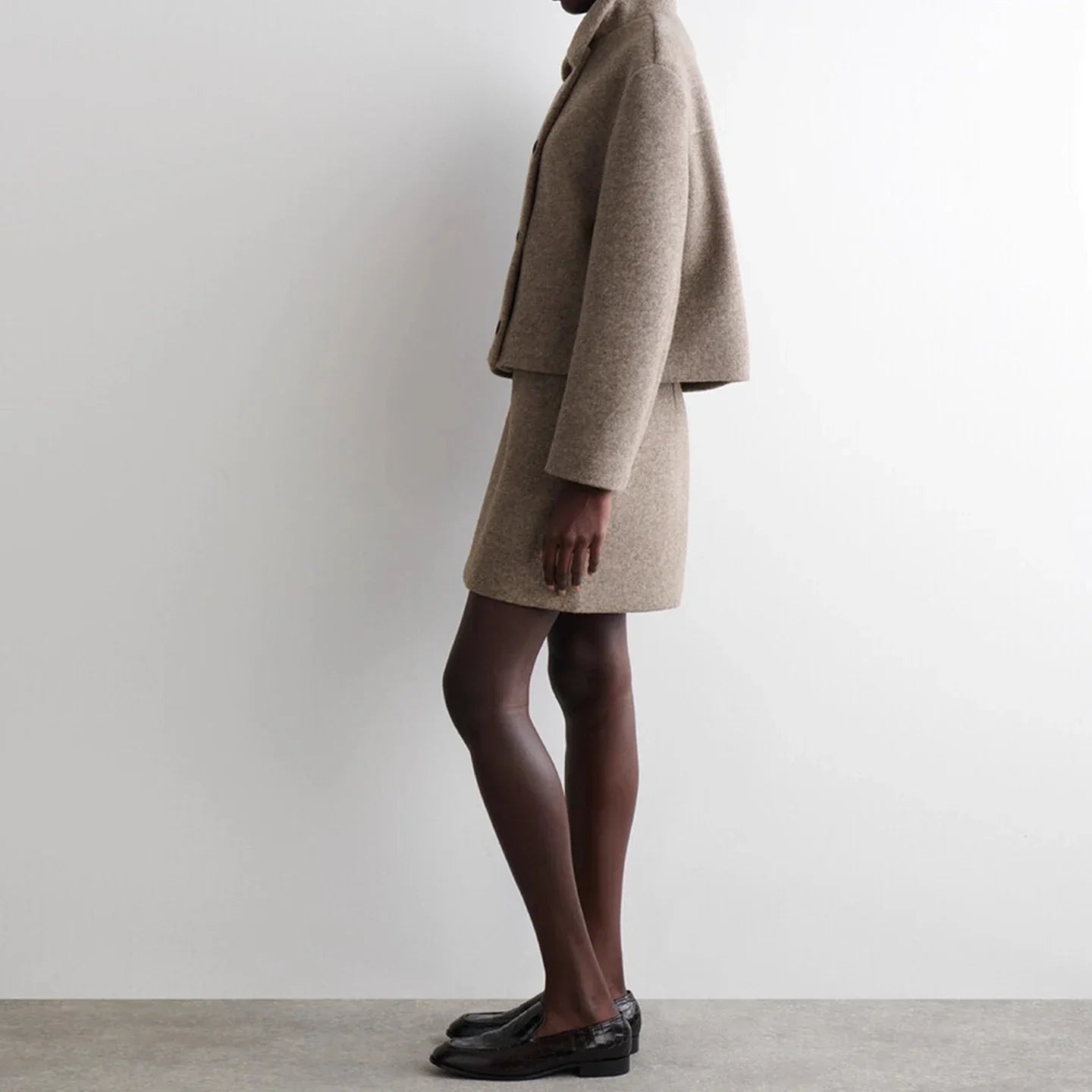 Women's  A-Line Midi Skirt Brown