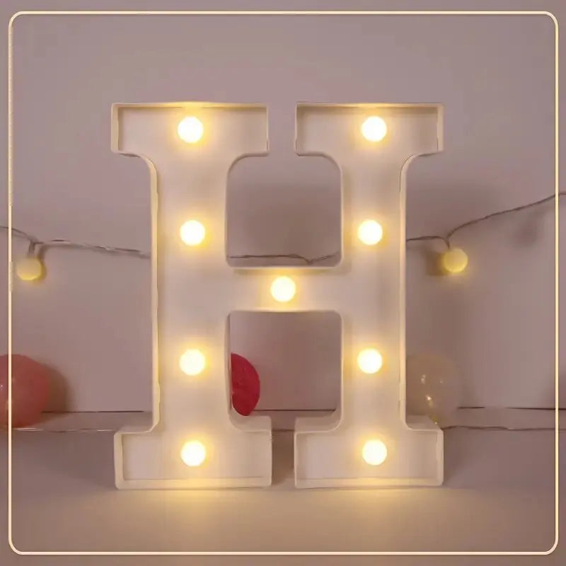21.8cm White LED Letter&Number Night Lights,Battery Powered Decoration Lights,Wall Lights For Wedding,Birthday,Party,Christmas