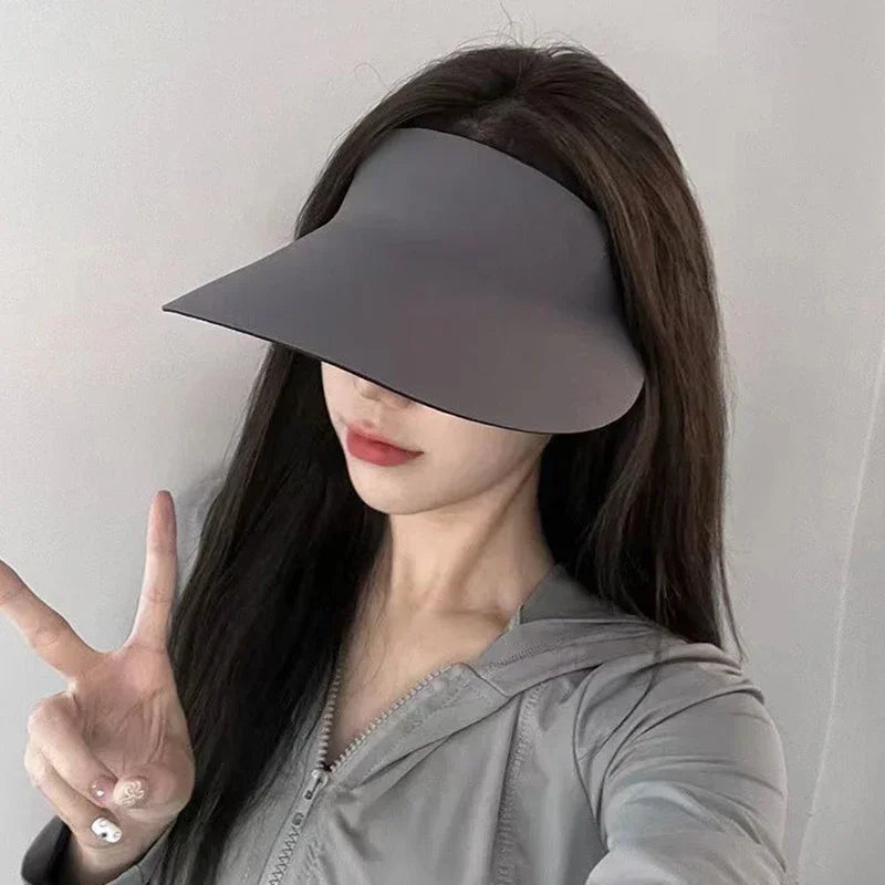 2025 New! Seamless Wide-Brim Foldable UV Sun Hat – Quick-Dry Nylon Travel Cap – No-Mark Design – Summer Gift for Women