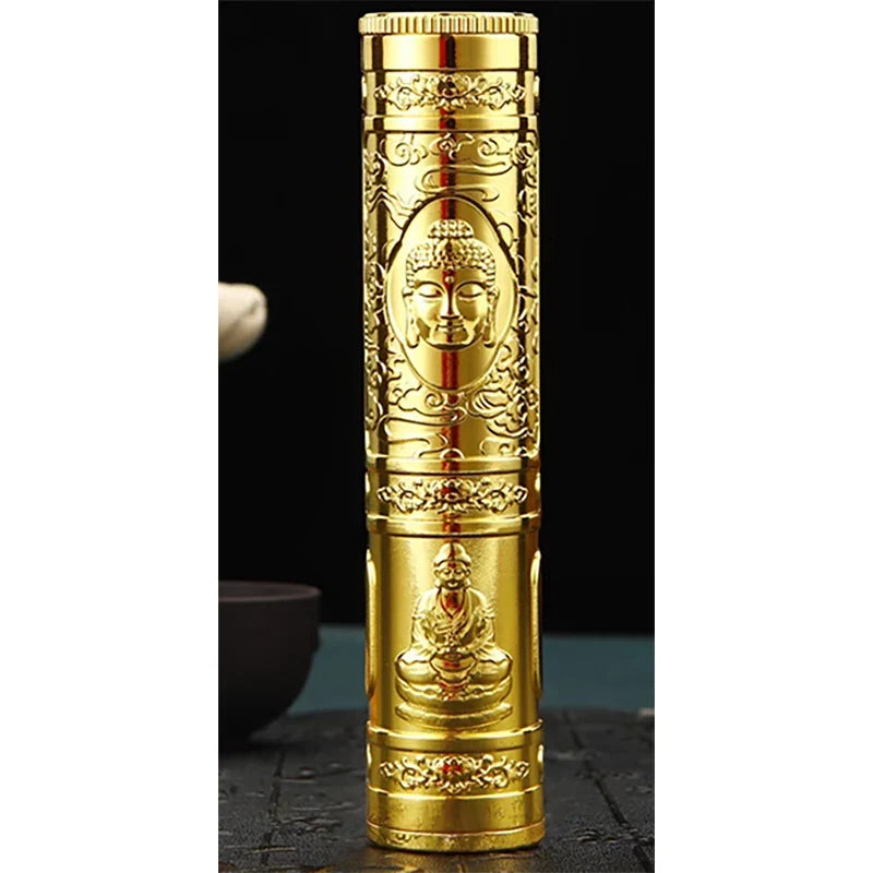Retro Buddha Metal Incense Case Relief Craft Dragon Incense Box Waterproof Incense Storage Box Incense Accessories