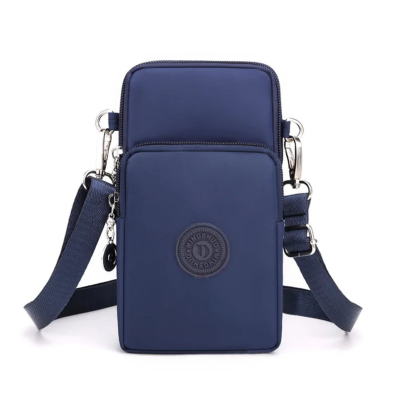 New Women's Mobile Phone Bag | Nylon Cell Phone Bag & Coin Purse Strap Shoulder Bag (Small Crossbody Wallet Travel Purse)