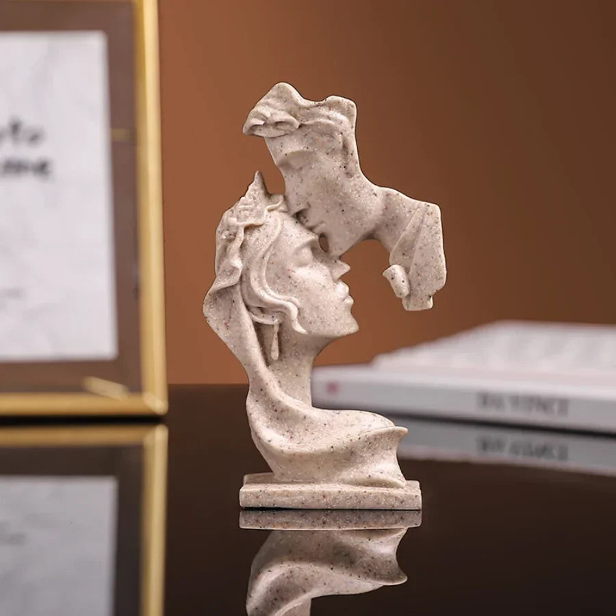 Our resin couple figurines are made of one-piece molding technology, the surface is neat and smooth, not easy to oxidize and fad