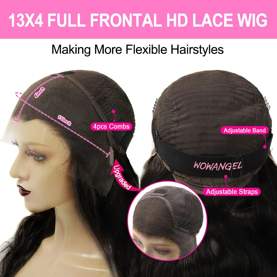 Wear & Go HD Transparent Lace Wig | 13x4 Lace Front & 5x5 Lace Closure | Glueless Straight Remy Human Hair