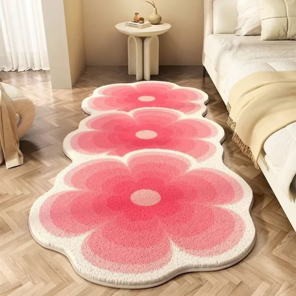 VIKAMA Soft Warm Bedside Floor Mat Simple High-End Bedroom Sofa Carpet Washable Waterproof Carpet Suitable Room Rug Home Decorat