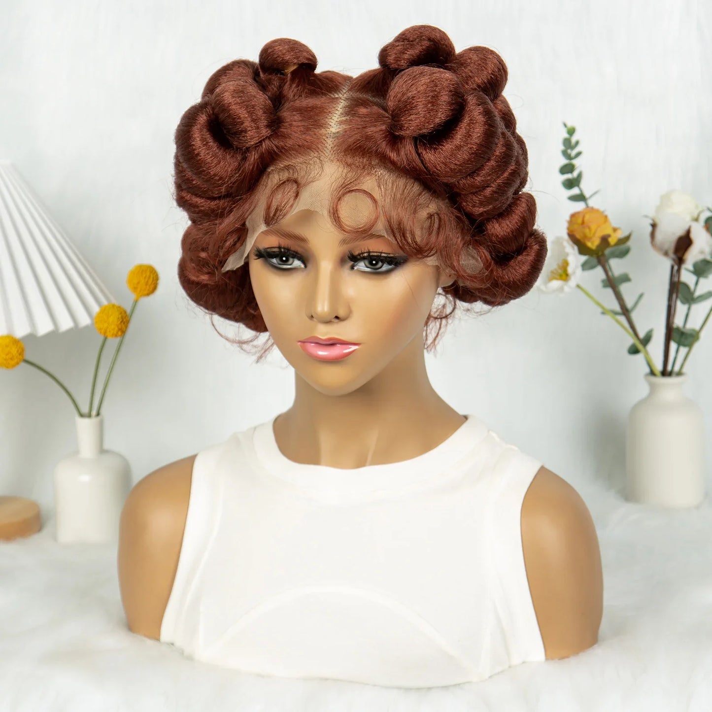 Knotless Box Braids Bantu Wig | Full Lace African Braiding