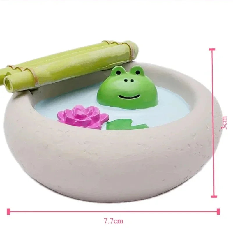 Cat Resin Decoration Crafts Rain Scene Frog Small for Desk Decoration Ornaments Craft Toys Collection Gifts Wholesales 2024 New