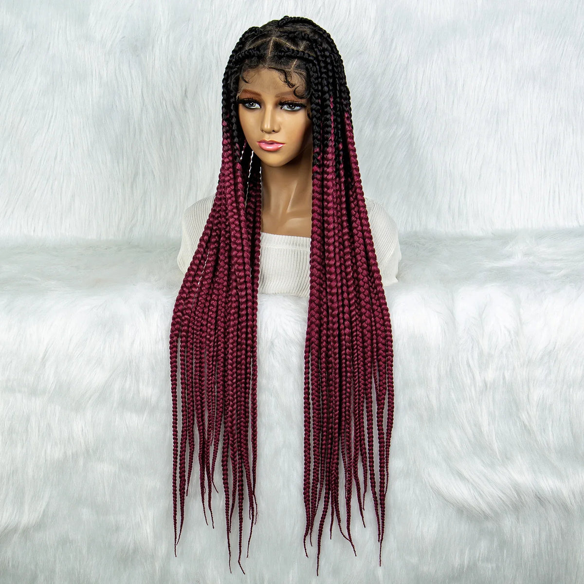 KIMA Colorful Braided Wig | Full Lace | Butterfly Locs & Dreadlocks Options