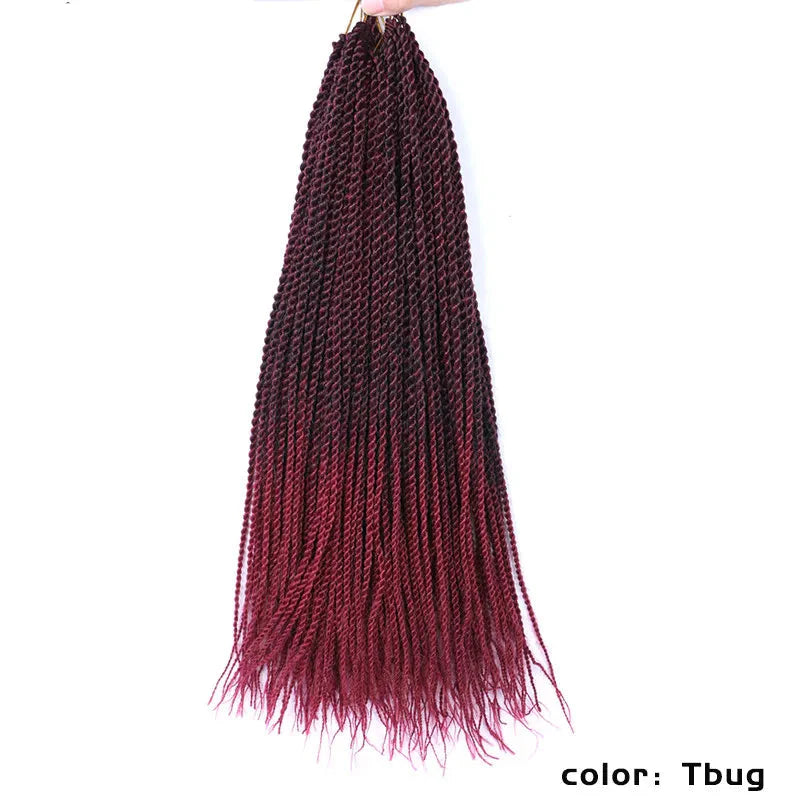 Full Star Senegalese Twist Crochet Braids | 30 Strands/Pack | Ombre Colors