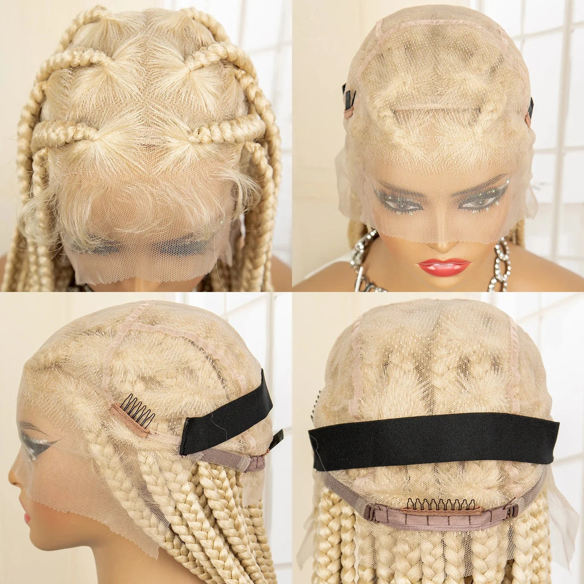 Jumbo Cornrow & Knotless Box Braids Wig | Full Lace | Baby Hair | Black Women