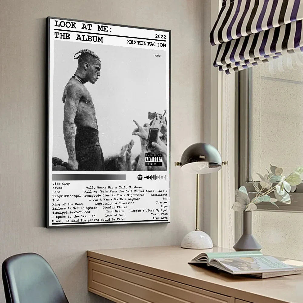 XXX-Tentacion Rock Rapper Music Albums Poster HD Posters Home Room Bar Cafe Decor Art Wall Painting Picture