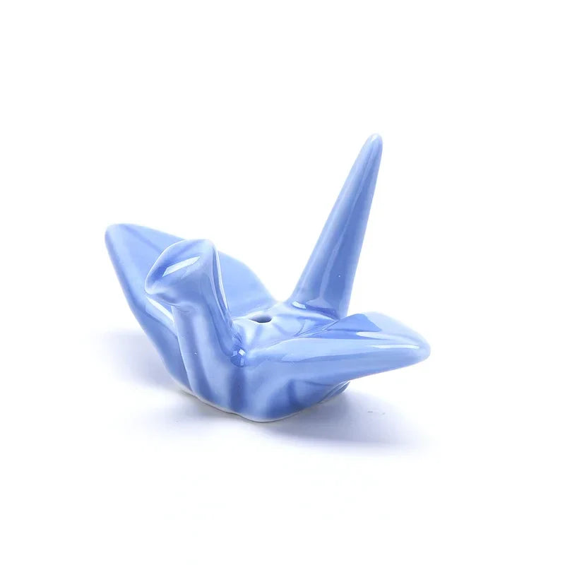 Thousand Paper Crane Shaped Incense Stand Holder Ceramic Incense Burner Stick Rack DIY Home Decoration