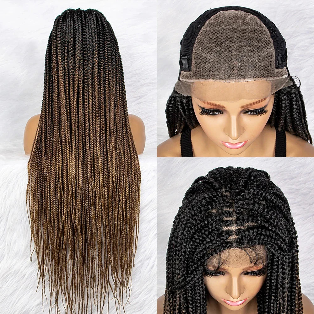 Gradient Color Knotless Box Braids Wig | 9x6 Lace Front