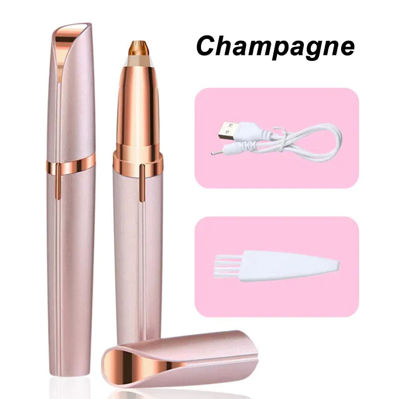 Electric Eyebrow Trimming Tool For Beginners Automatic Electric Eyebrow Trimmer Nose Hair Shaving Brush Scraper